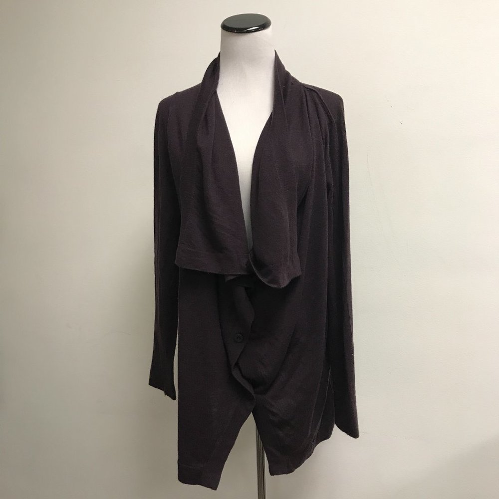 Christopher Fischer maroon cashmere oversized cardigan sweater L